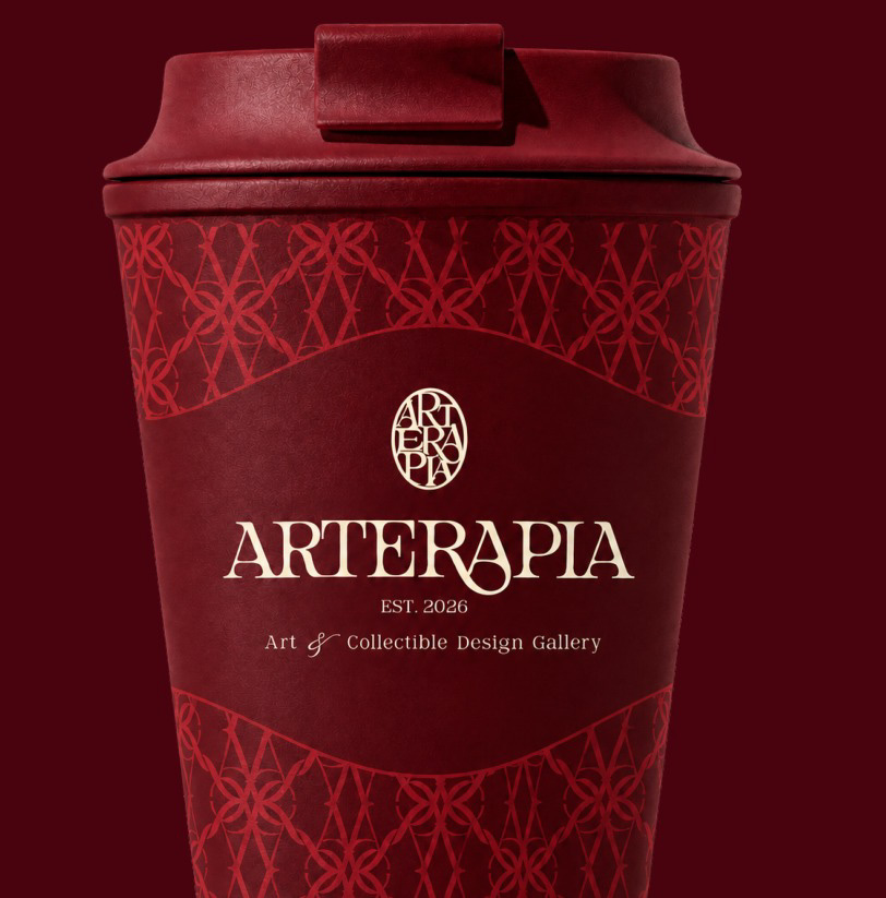 ARTERAPIA burgundy branded cup