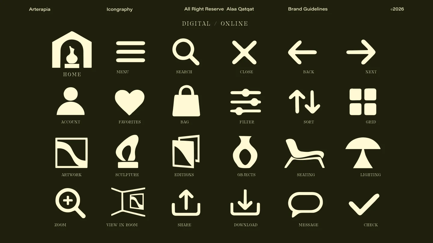 Digital / Online icon system